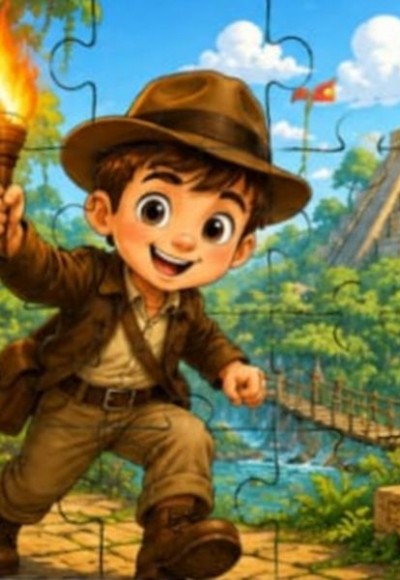 Indiana Jones Huzi - 24 Parça Ahşap Puzzle Indiana Jones Huzi - 24 Parça Ahşap Puzzle