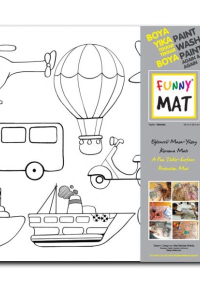 Funny Mat - Taşıtlar - 33,5x48cm Funny Mat - Taşıtlar - 33,5x48cm