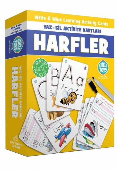 Circle Toys Harfler Yaz Sil Aktivite Kartları Circle Toys Harfler Yaz Sil Aktivite Kartları