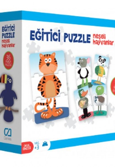 Eğitici Puzzle - Neşeli Hayvanlar