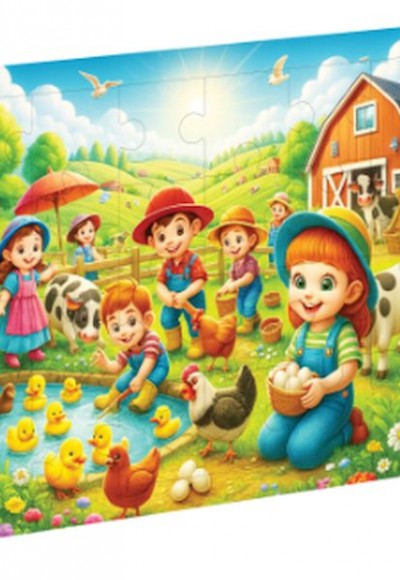 Çiftlikteki Çocukları Ahşap Puzzle Çiftlikteki Çocukları Ahşap Puzzle