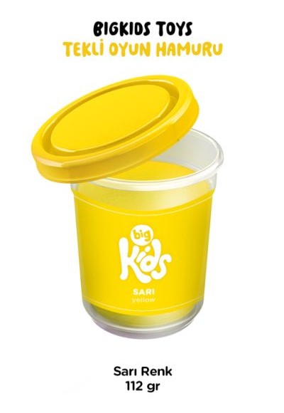 Bigkids Toys / Sarı - 12'li Oyun Hamuru (112 Gr) Bigkids Toys / Sarı - 12'li Oyun Hamuru (112 Gr)
