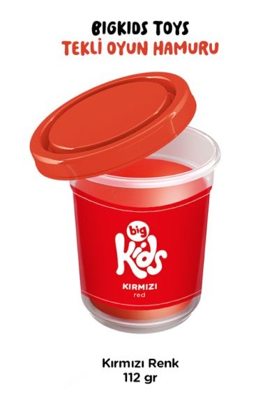 Bigkids Toys / Kırmızı - 12'li Oyun Hamuru (112 Gr) Bigkids Toys / Kırmızı - 12'li Oyun Hamuru (112 Gr)