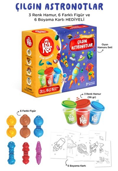 Çılgın Astronotlar Oyun Hamuru Seti (15 Parça - 340 Gr) Çılgın Astronotlar Oyun Hamuru Seti (15 Parça - 340 Gr)