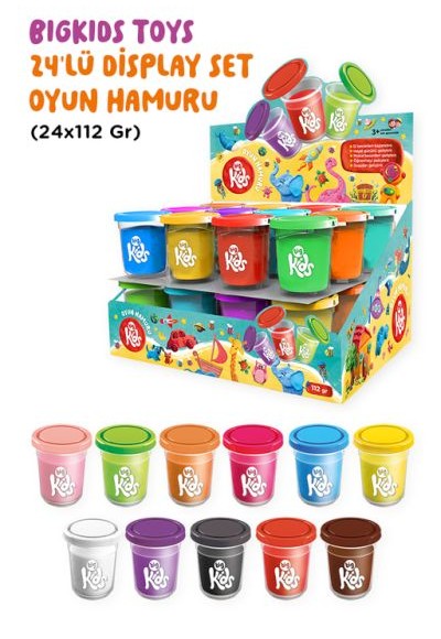 Bigkids Toys / 24’Lü Display Kutu Oyun Hamuru (24X112 Gr) Bigkids Toys / 24’Lü Display Kutu Oyun Hamuru (24X112 Gr)