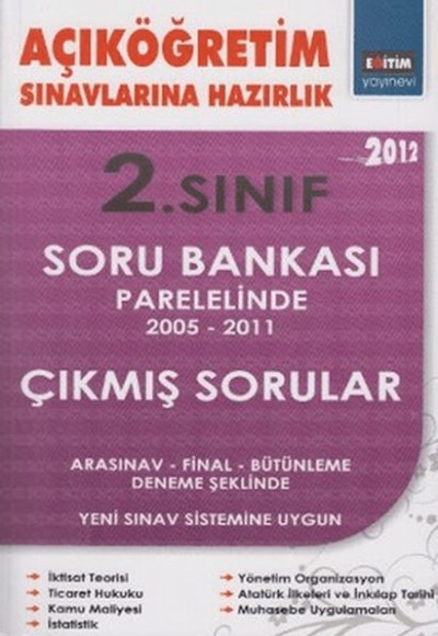 2. Sınıf Açıköğretim Sınavlarına Hazırlık 2. Sınıf Açıköğretim Sınavlarına Hazırlık
