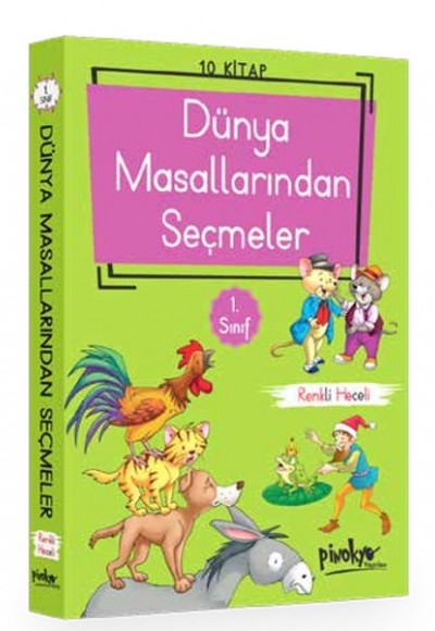 1. Sınıf Dünya Masallarından Seçmeler - 10 Kitap Takım-Heceli 1. Sınıf Dünya Masallarından Seçmeler - 10 Kitap Takım-Heceli