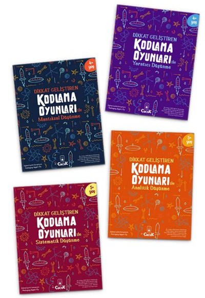 Dikkat Geliştiren Kodlama Oyunları Serisi (4 Kitap) Dikkat Geliştiren Kodlama Oyunları Serisi (4 Kitap)