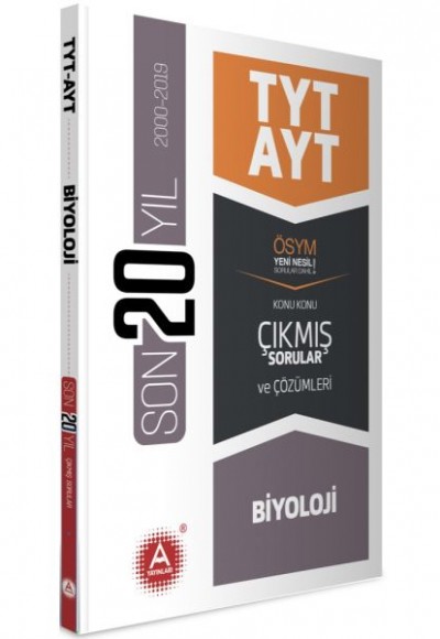 A Yayınları TYT AYT Biyoloji Son 20 Yıl Konu Konu Çıkmış Sorular (Yeni) A Yayınları TYT AYT Biyoloji Son 20 Yıl Konu Konu Çıkmış Sorular (Yeni)