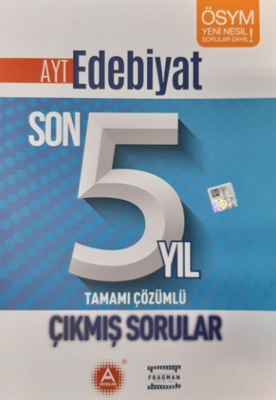 A Yayınları AYT Edebiyat Son 5 Yıl Çözümlü Çıkmış Sorular A Yayınları AYT Edebiyat Son 5 Yıl Çözümlü Çıkmış Sorular