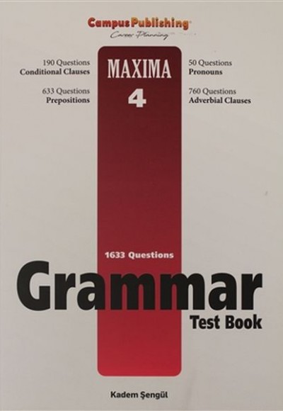 Grammar Test Book - Maxima 4 Grammar Test Book - Maxima 4