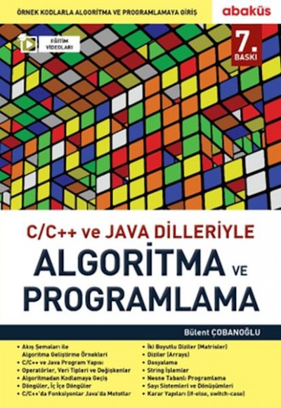 C C++ ve Java Dilleriyle Algoritma ve Programlama C C++ ve Java Dilleriyle Algoritma ve Programlama