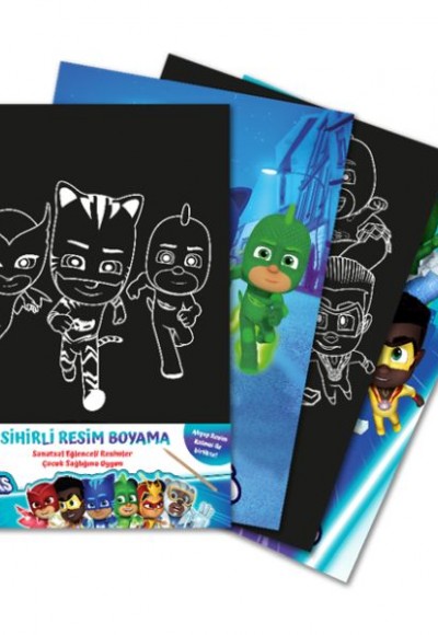 Pjmasks Sihirli Resim Boyama – Ahşap Kalem Hediyeli Pjmasks Sihirli Resim Boyama – Ahşap Kalem Hediyeli