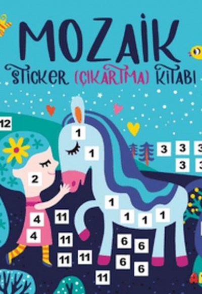 Mozaik Sticker Çıkartma Kitabı - Turkuaz Mozaik Sticker Çıkartma Kitabı - Turkuaz