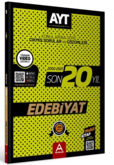 A Yayınları AYT Edebiyat Son 20 Yıl Soru ve Çözümleri A Yayınları AYT Edebiyat Son 20 Yıl Soru ve Çözümleri