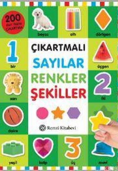 Çıkartmalı Sayılar Renkler Şekiller